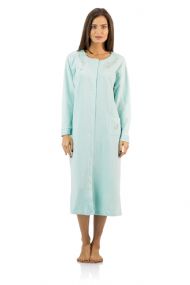 Casual Nights Women's Long Quilted Robe House Dress - Green