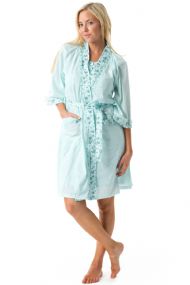 Casual Nights Women's 2 Piece Floral Robe and Gown Set - Green