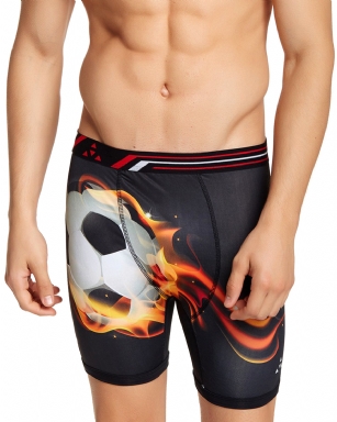Balanced Tech Men's Active Performance Boxer Briefs - Black Red - This Balanced Tech Men's athletic Active Performance Boxer Briefs In Beautiful Photoprint color Prints is made of Soft Lightweight 92% Polyester/ 8% Elastane Fabric, With Breathability technology that moves moisture away from the body and Moisture control wicking ensures fast Quick drying, leaving you dry and comfortable, These Compression Performance Sport Brief  has a 10" rise, 5" inseam with 4 Way easy-stretch design that conforms to your body and wont ride up, features; double-ply contoured front pouch with Closed fly, Super Soft elasticized Signature waistband. This Boxers are great for running and working out and for all day use 