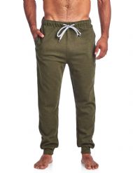 Balanced Tech Men's Jersey Knit Jogger Lounge Pants - Ottoman Ribbed Sage Green