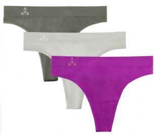 Balanced Tech Women's Seamless Thong Panties 3 Pack - Mulberry Group - This 3 Pack seamless Thongs From Balanced Tech is made from lightweight 92% Nylon/8% Elastane fabric that's super soft and comfortable and provides anti-odor and Breath-ability that moves moisture away from the body and QUICK DRY moisture control technology ensures fast drying, Four-Way Stretch conforms to the body for excellent support, plus the Seamless-style underwear to ensure Comfort While minimizing visible panty lines. Now Reinforced for longer lasting Comfort and durability. This economical 3-pack is a smart investment for any woman's active attire collection. About the Brand - "Balanced Tech" is an active wear brand that infuses technology, Driven by the latest trends with style and comfort for everyday goals and challenges. Whether you are working up a serious sweat or hanging out on a Sunday, you can always look and feel great with Balanced Tech!