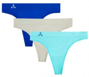 Balanced Tech Women's Seamless Thong Panties 3 Pack - Aquatic Group - This 3 Pack seamless Thongs From Balanced Tech is made from lightweight 92% Nylon/8% Elastane fabric that's super soft and comfortable and provides anti-odor and Breath-ability that moves moisture away from the body and QUICK DRY moisture control technology ensures fast drying, Four-Way Stretch conforms to the body for excellent support, plus the Seamless-style underwear to ensure Comfort While minimizing visible panty lines. Now Reinforced for longer lasting Comfort and durability. This economical 3-pack is a smart investment for any woman's active attire collection. About the Brand - "Balanced Tech" is an active wear brand that infuses technology, Driven by the latest trends with style and comfort for everyday goals and challenges. Whether you are working up a serious sweat or hanging out on a Sunday, you can always look and feel great with Balanced Tech!