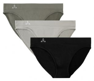 Balanced Tech Women's 3 Pack Seamless Low-Rise Bikini Panties - Black/Charcoal/Grey - This 3 Pack seamless Low Rise Bikinis From Balanced Tech is made from lightweight 92% Nylon/8% Elastane fabric that's super soft and comfortable and provides anti-odor and Breathability that moves moisture away from the body and QUICK DRY moisture control technology ensures fast drying, Four-Way Stretch conforms to the body for excellent support, plus the Seamless-style underwear to ensure Comfort While minimizing visible panty lines. Now Reinforced for longer lasting Comfort and durability. This economical 3-pack is a smart investment for any woman's active attire collection.About the Brand - "Balanced Tech" is an active wear brand that infuses technology, Driven by the latest trends with style and comfort for everyday goals and challenges. Whether you are working up a serious sweat or hanging out on a Sunday, you can always look and feel great with Balanced Tech!