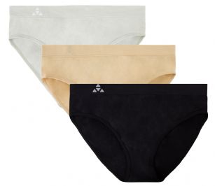 Balanced Tech Women's Seamless Bikini Panties 3 Pack - Black/Nude/Gray - This 3 Pack seamless Bikinis From Balanced Tech is made from lightweight 92% Nylon/8% Elastane fabric that's super soft and comfortable and provides anti-odor and Breathability that moves moisture away from the body and QUICK DRY moisture control technology ensures fast drying, Four-Way Stretch conforms to the body for excellent support, plus the Seamless-style underwear to ensure Comfort While minimizing visible panty lines. Now Reinforced for longer lasting Comfort and durability. This economical 3-pack is a smart investment for any woman's active attire collection.About the Brand - "Balanced Tech" is an active wear brand that infuses technology, Driven by the latest trends with style and comfort for everyday goals and challenges. Whether you are working up a serious sweat or hanging out on a Sunday, you can always look and feel great with Balanced Tech!
