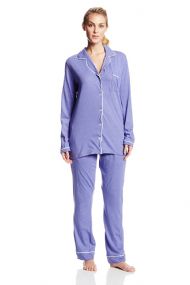 Casual Nights Womens Sleepwear Classic Long Sleeve Pajama Set - Purple