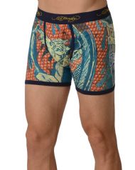 Ed Hardy Men's Cowboy And Horse Boxer Brief - Navy