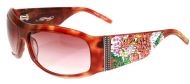 Ed Hardy EHS-007 Alive Aware Women's Designer Sunglasses - Tortoise/Brown