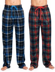 Ashford & Brooks Men's Mink Fleece Sleep Lounge Pajama Pants 2 Pack - Pack 2
