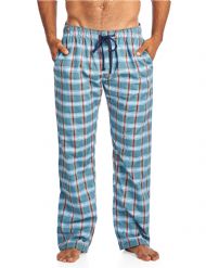 Balanced Tech Men's Woven Sleep Lounge Pajama Pants - Red Blue