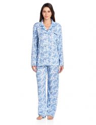 Casual Nights Women's Long Sleeve Floral Pajama Set - Blue