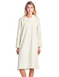 Casual Nights Women's Flannel Floral Long Sleeve Nightgown - Yellow Pink