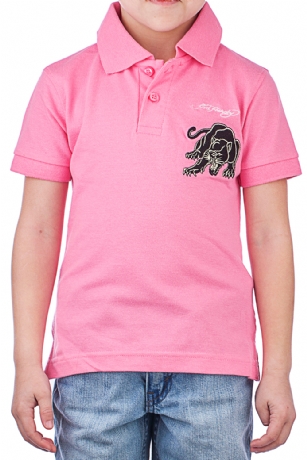 Ed Hardy Kids Girls Panther Polo - Pink - The Ed Hardy Kids Boys Egle Polo is a quality Polo that your kids will look ravishing. This shirt features Embroidered original ED Hardy graphics, It also has Embroidered text with the words "Ed Hardy".