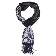 Christian Audigier Leopord Print 18x75 Viscose Scarf- Black