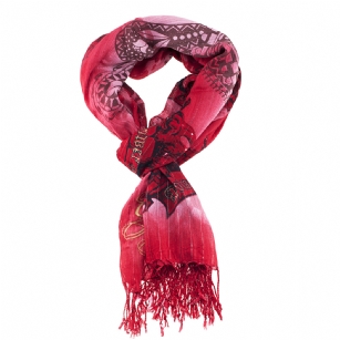 Christian Audigier 80x40 Face and Crown Fringe Scarf - Pink - The Christian Audigier Scarf is a quality scarf from the Christian Audigier Scarves Collection. This Christian Audigier scarf is made of Viscose fabric.
