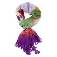 Christian Audigier 60x40 Butterfly Fringe Scarf - Purple