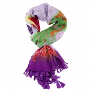 Christian Audigier 60x40 Butterfly Fringe Scarf - Purple - The Christian Audigier Scarf is a quality scarf from the Christian Audigier Scarves Collection. This Christian Audigier scarf is made of Viscose fabric.