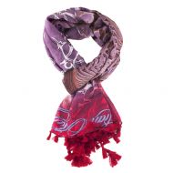 Christian Audigier 60x40 Bird Fringe Scarf - Pink