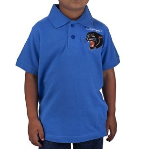 Ed Hardy Toddlers Panther Polo - Cobalt - The Ed Hardy Kids PantherPolo is a qualityPolo that your kids will look ravishing.This shirt features Embroideredoriginal ED Hardy graphics, It also hasEmbroidered text with the words "Ed Hardy".