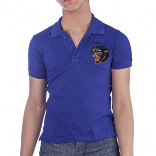 Ed Hardy Kids Panther Polo - Royal Blue - The Ed Hardy Kids Polo is a quality Polo that your kids will look ravishing. This shirt features Embroidered original ED Hardy graphics, It also has Embroidered text with the words "Ed Hardy".