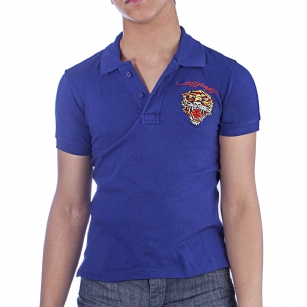 Ed Hardy Kids Tiger Polo - Navy - The Ed Hardy Kids Tiger Polo is a quality Polo that your kids will look ravishing. This shirt features Embroidered original ED Hardy graphics, It also has Embroidered text with the words "Ed Hardy".