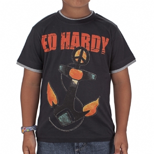 Ed Hardy Toddlers Anchor T-Shirt - Black - The Ed Hardy Toddlers Anchor T-Shirt is a quality T-shirt in what you will look ravishing. This shirt features original ED Hardy graphics, and short sleeves. Screen printing that extends from front to back. It also has printed text with the words "Ed Hardy".