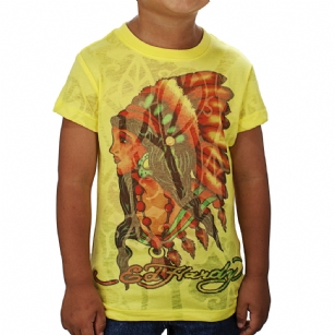 Ed Hardy Toddlers True Love T-Shirt - Yellow - The Ed Hardy Toddlers true Love T-Shirt is a quality T-shirt in what you will look ravishing.This shirt features original ED Hardy graphics, andshort sleeves. It also has printed text with the words "Ed Hardy".