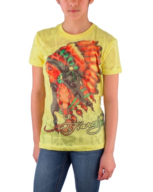 Ed Hardy Kids Girls T-Shirt - Yellow - The Ed Hardy Kids Girls T-Shirt is a quality T-shirt in what your kids will look ravishing. This shirt features original ED Hardy graphics and short sleeves.