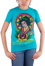 Ed Hardy Kids  Geisha T-Shirt - Teal