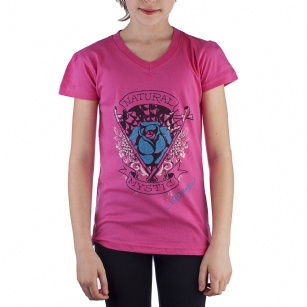 Ed Hardy Kids Girls Short Sleeve V-Neck T-Shirt - Hot Pink - The Ed Hardy Kids Girls T-Shirt is a Great T-shirt in what your kids will look ravishing. This shirt features original ED Hardy graphics,and Short sleeves.