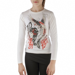 Ed Hardy Toddlers  T-Shirt - Off White - The Ed Hardy Toddlers T-Shirt is a Great T-shirt in what your kids will look ravishing. This shirt features original ED Hardy graphics,crew neck and long sleeves.