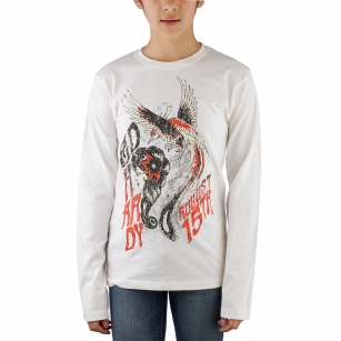 Ed Hardy Kids Girls Long Sleeve T-Shirt - Off White - The Ed Hardy Kids Girls T-Shirt is a Great T-shirt in what your kids will look ravishing. This shirt features original Ed Hardy graphics,and long sleeves.
