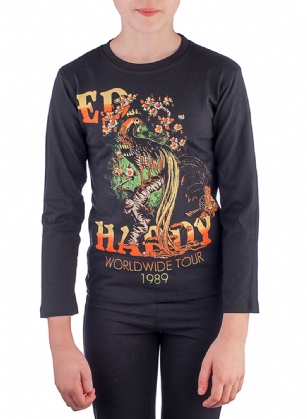 Ed Hardy Kids Girls Long Sleeve T-Shirt - Black - The Ed Hardy Kids Girls T-Shirt is a Great T-shirt in what your kids will look ravishing. This shirt features original Ed Hardy graphics,and long sleeves.