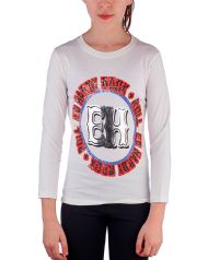 Ed Hardy Kids Girls Long Sleeve T-Shirt - Off White