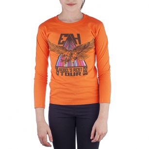 Ed Hardy Toddlers Girls T-Shirt - Orange - The Ed Hardy Toddlers T-Shirt is a Great T-shirt in what your kids will look ravishing. This shirt features original ED Hardy graphics,crew neck and long sleeves.