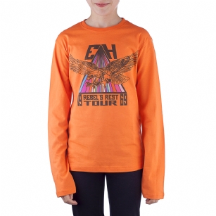 Ed Hardy Kids Girls Long Sleeve T-Shirt - Orange - The Ed Hardy Kids Boys  T-Shirt is a Great T-shirt in what your kids will look ravishing. This shirt features original ED Hardy graphics,and long sleeves.
