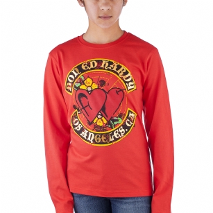 Ed Hardy Kids Girls Long Sleeve T-Shirt - Red - The Ed Hardy Kids Girls  T-Shirt is a Great T-shirt in what your kids will look ravishing. This shirt features original ED Hardy graphics,and long sleeves.