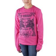 Ed Hardy Kids Girls Long Sleeve T-Shirt - Hot Pink