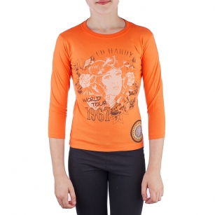 Ed Hardy Toddlers Girls T-Shirt - Orange - The Ed Hardy Toddlers T-Shirt is a Great T-shirt in what your kids will look ravishing. This shirt features original ED Hardy graphics,crew neck and long sleeves.