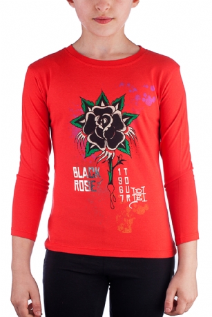 Ed Hardy Kids Girls Long Sleeve T-Shirt - Red - The Ed Hardy Kids Girls  T-Shirt is a Great T-shirt in what your kids will look ravishing. This shirt features original ED Hardy graphics,and long sleeves.