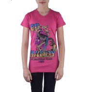 Ed Hardy Toddlers Girls Short Sleeve V-Neck Tunic- Hot Pink