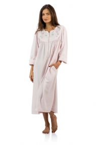 Casual Nights Women's Zipper Front Jacquard Fleece Long Robe Duster - Pink