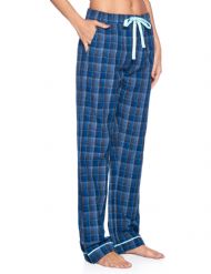 Ashford & Brooks Women's Woven Pajama Sleep Pants - Blue/Grey