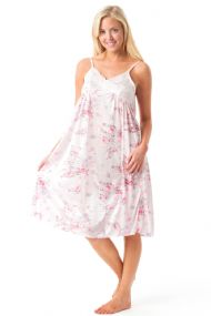 Casual Nights Women's Floral Satin Lace Nightgown - Pink