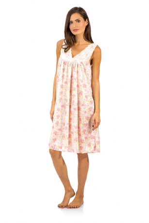 Casual Nights Women's Floral Lace Tricot Sleeveless Nightgown - Yellow - You'll love slipping into this gown designed in silky satin fabric witha You'll love slipping into this Floral Tricot Nightgown from Casual Nights made from a lightweight, silky flowing fabric that keeps your sleepwear comfortable and stylish. Featuring; V-neck neckline, sleeveless, lace applique with satin bow accent, Knee length measures Approx. 39 inches. This sleep nightshirt is a great option for those who want something a lighter and sexier.