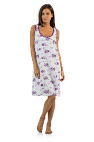 Casual Nights Women's Cotton Sleeveless Nightgown Chemise - Purpe