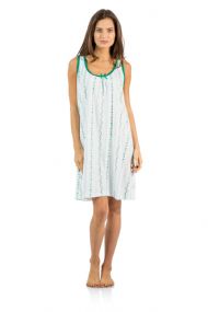 Casual Nights Women's Cotton Sleeveless Nightgown Chemise - Green