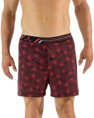 Balanced Tech Men's Active Performance Boxer Shorts - Tribal Energy Black/Red
