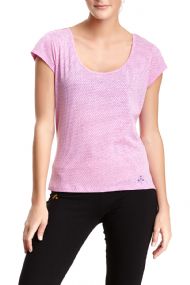 Balanced Tech Women's Dot Burntout Scoop Neck Tee - Lilac