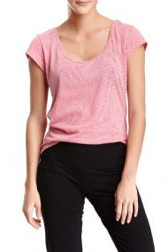 Balanced Tech Women's Dot Burntout Scoop Neck Tee - Melon