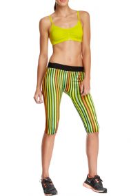 Balanced Tech Women's Printed Under the Knee Capri Pant - Stripe Print